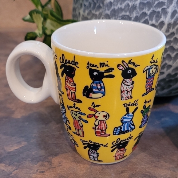 ADORABLE Petite Mugs, Unique Rabbit Pattern - Picture 3 of 11